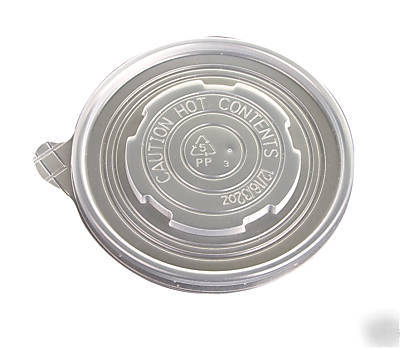 Wa paper soup/food containers plastic lid 500/case