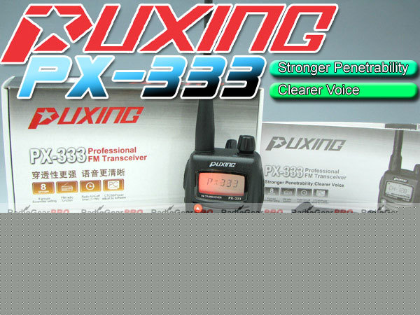 Puxing px-333 vhf portable ham radio + free earpiece