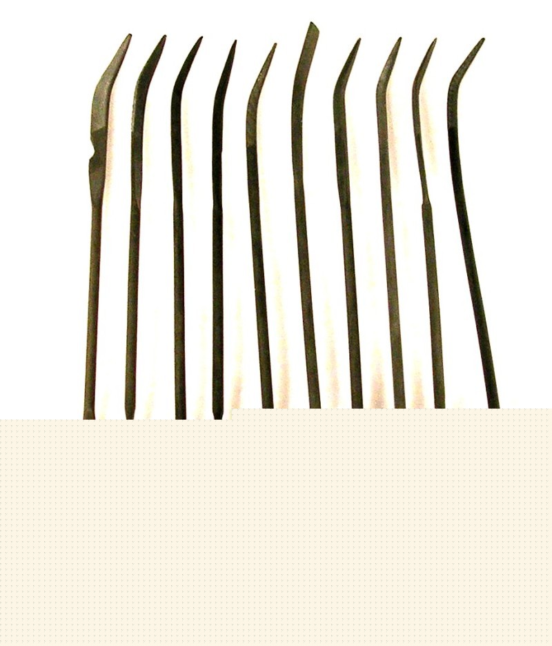 10 piece curved riffler jewelers needle file set