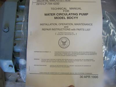 Alfred conhagen copper nickel alloy centrifugal pump
