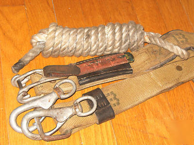 American bridge ab uss 1961 steel worker safety belt 