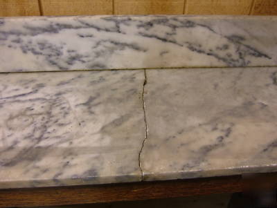 Antique industrial butcher rack & marble table 12' old 