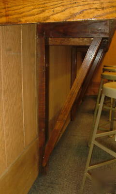 Antique industrial butcher rack & marble table 12' old 