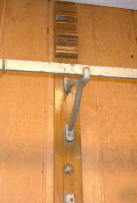 Antique industrial butcher rack & marble table 12' old 