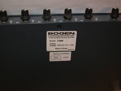 Bogen CAM8 mic line mixer 8-input dual-bus