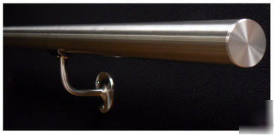 Brushed aisi 316 stainless steel metal handrail 4.8 mtr
