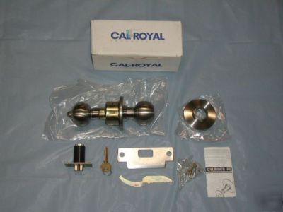 Cal-royal satin stainless entrance lock set #ba-00