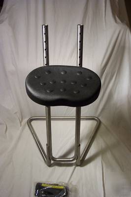 Chair ergonomic sit stand stool lyon 2092 s stain stel