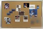 Image trimâ„¢ natural cork board w/ gray granite frame