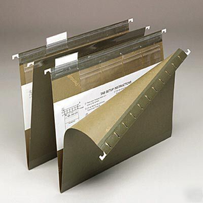 Pendaflex 42590 ready tab hanging letter folders 1/5 ta