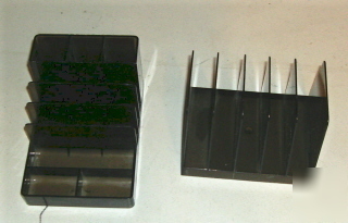 Smoky black plastic desk organizer set, professional