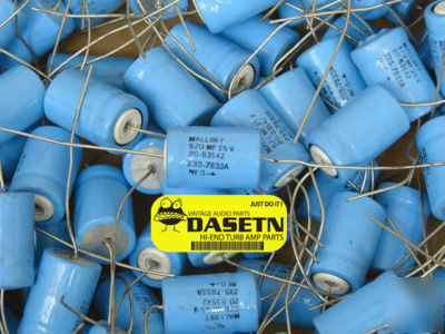 1 nos mallory hifi axial electrolytic capacitors MAL2
