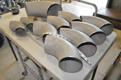 22 large lot butt weld stainless steel elbows fitting 