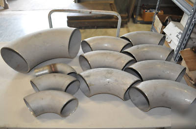 22 large lot butt weld stainless steel elbows fitting 