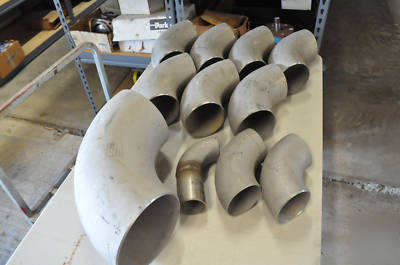 22 large lot butt weld stainless steel elbows fitting 