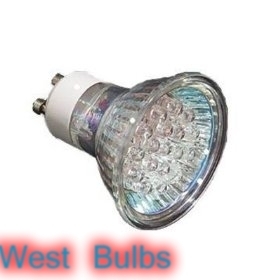 5 x 24 led MR16 GU10 colour changing spot light bulb 
