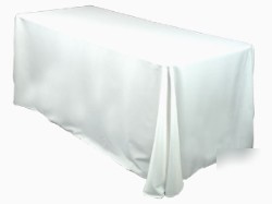 90X156 white 100% polyester tablecloth