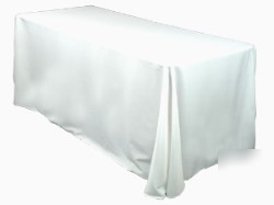 90X156 white 100% polyester tablecloth