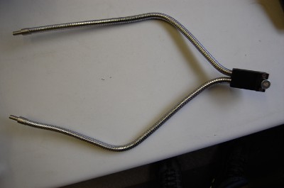 Bifurcated gooseneck fiber-optic light pipe