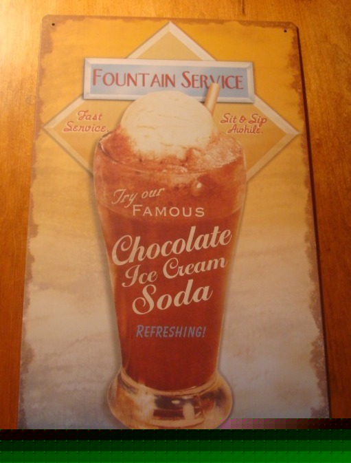 Chocolate ice cream shop retro kitchen restaurant decor