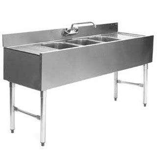 Eagle B5C-18 underbar sink, 3 compartments, with 13