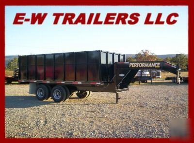 New '10 gooseneck dump trailer 8'X16' dual tandem dual