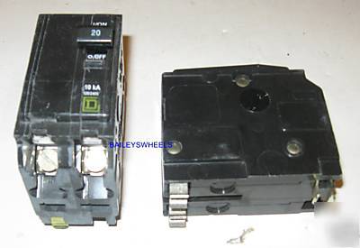 Square d qo double 2 pole 20A 20 amp breaker QO220 u