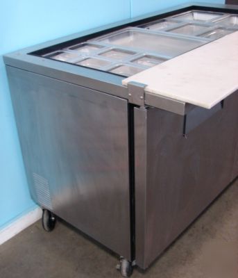 True open top sandwich prep table, 60