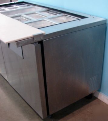 True open top sandwich prep table, 60