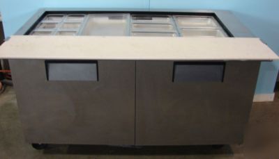 True open top sandwich prep table, 60