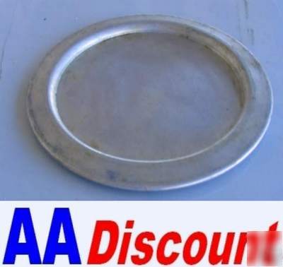 12 used 6 inch wide rimmed seasoned pizza pans pan