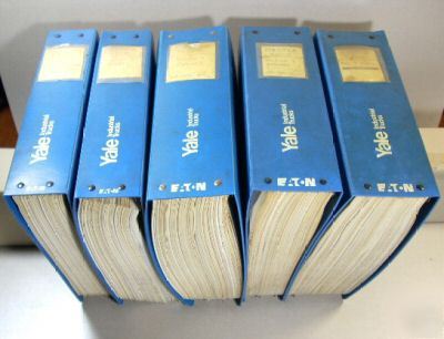 12 vol. set - yale forklift - master parts manuals 