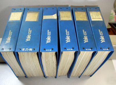 12 vol. set - yale forklift - master parts manuals 