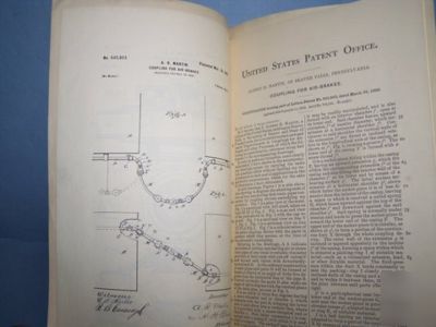 1900 railroad train air brakes red seal patent 645823