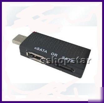 2 ports usb 2.0 to serial ata esata sata bridge adapter