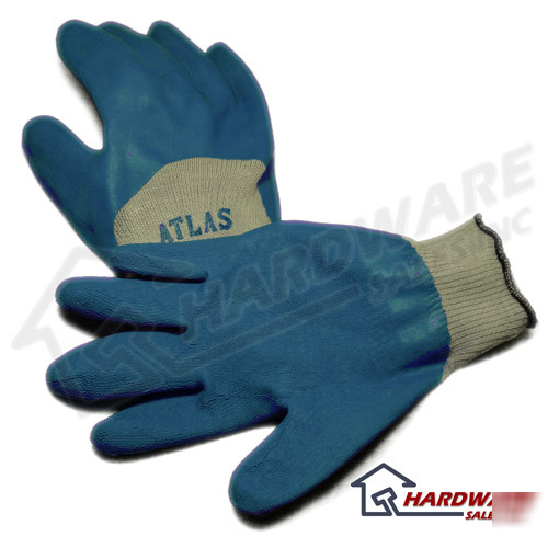 Atlas 305 medium glove blue extra protection dip 6 pair