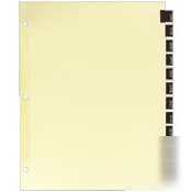 Avery-dennison red leather tab dividers jan-dec |1