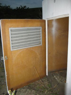 Fiberglass pump station cover with door