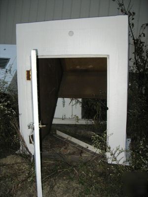 Fiberglass pump station cover with door