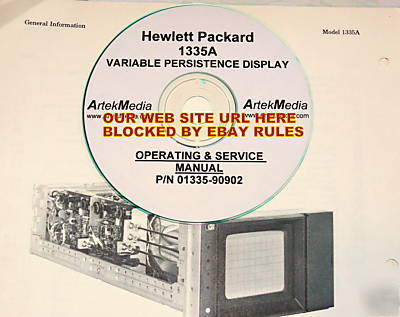 Hp 1335A display operating & service manual