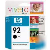 Hp 92 black inkjet print cartridge with vivera ink