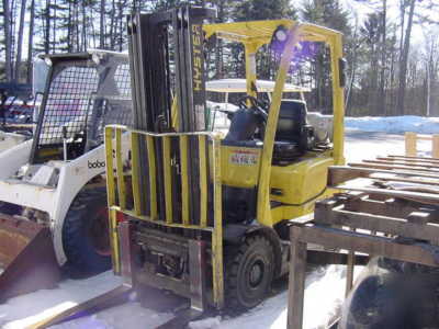 Hyster H30 pneumatic lp forklift, side shifter