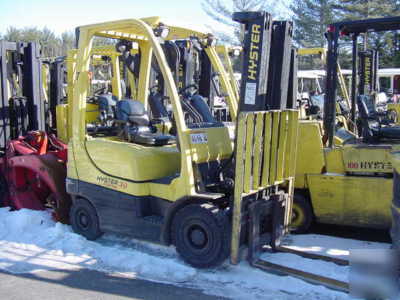 Hyster H30 pneumatic lp forklift, side shifter