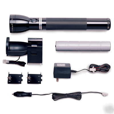 Mag maglite rechargeable police ac/dc flashlight system