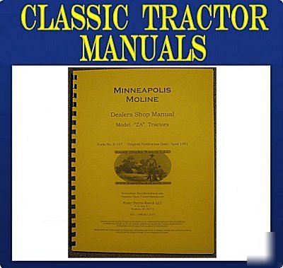 Minneapolis moline model zae zan zas zau service manual