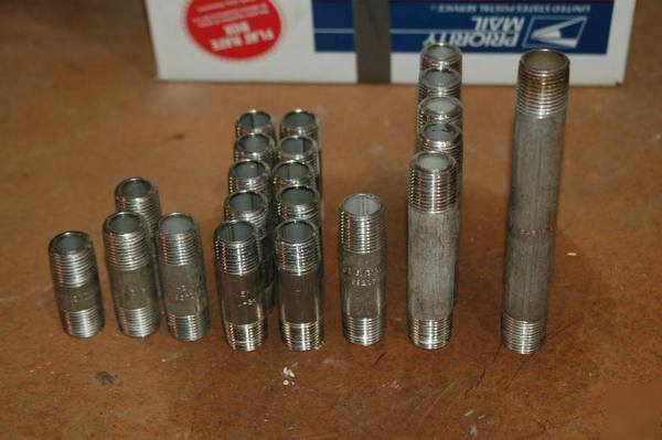 New 21 pipe nipples 304L 316 ss 1/2