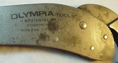 Vintage olympia tools power grip pipe wrench no. 01 156