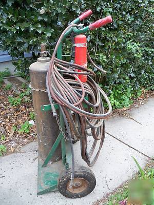 Acetylene rego welding torch tank cylinder cart hose 3 
