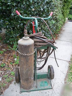 Acetylene rego welding torch tank cylinder cart hose 3 
