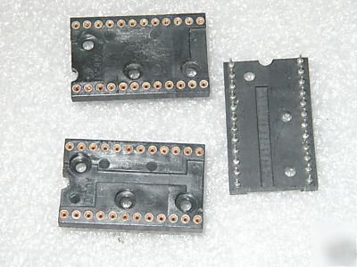 Augat 24 pin x .6 machined pin ic sockets (10 pcs)